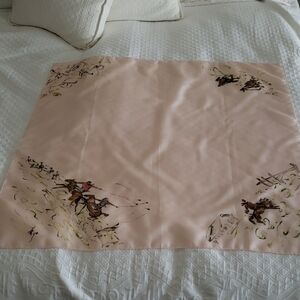 Elegant Silk Scarf with Equestrian Design